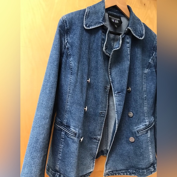 Vintage Emanuel Ungaro LIBERTE denim blazer jacket size  10 - Picture 9 of 12
